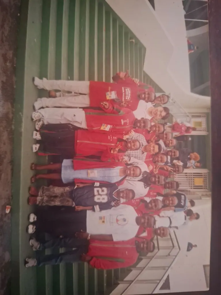 Archival photograph of a Kenyan taekwondo team at an event